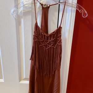 TODAY ONLY SALE BKE Rust Fringe Tank